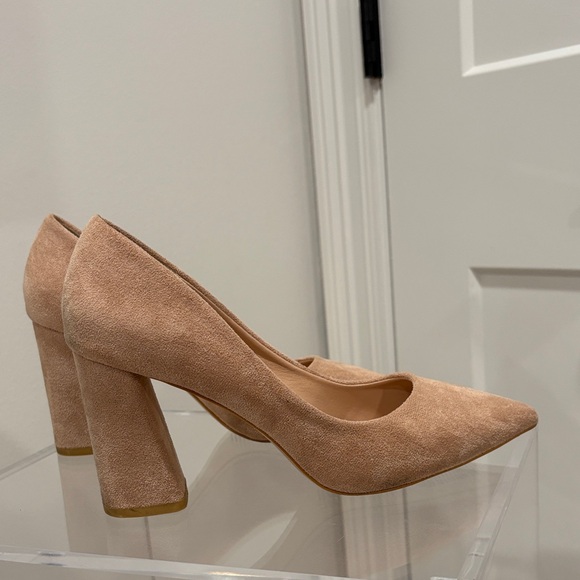 Suede Block Heels - Picture 3 of 8